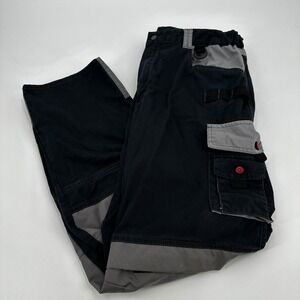 LAFONT‎ Workwear Cargo Pants Men Black Grey Utility Work Pants Size 50 34